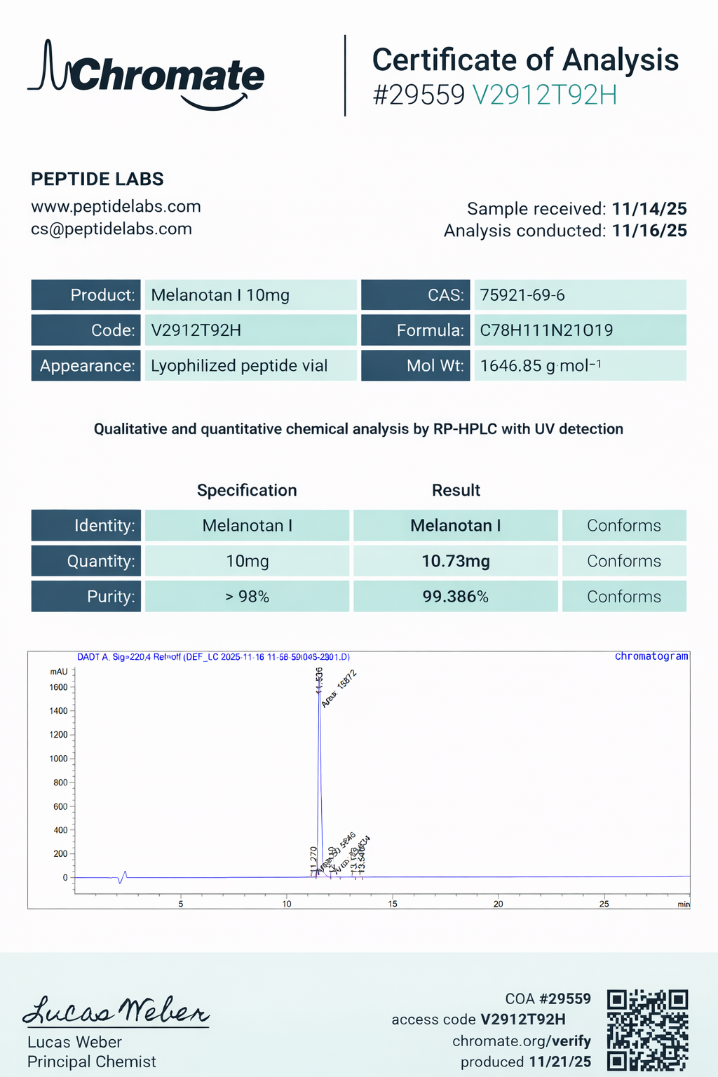 Melanotan 1 (Afamelanotide) 10mg