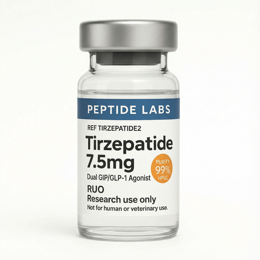 Tirzepatide 7.5mg - Dual GIP/GLP-1 Agonist - 99% Purity - Research Use Only