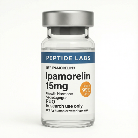 Ipamorelin 15mg - Growth Hormone Secretagogue - 99% Purity - Research Use Only